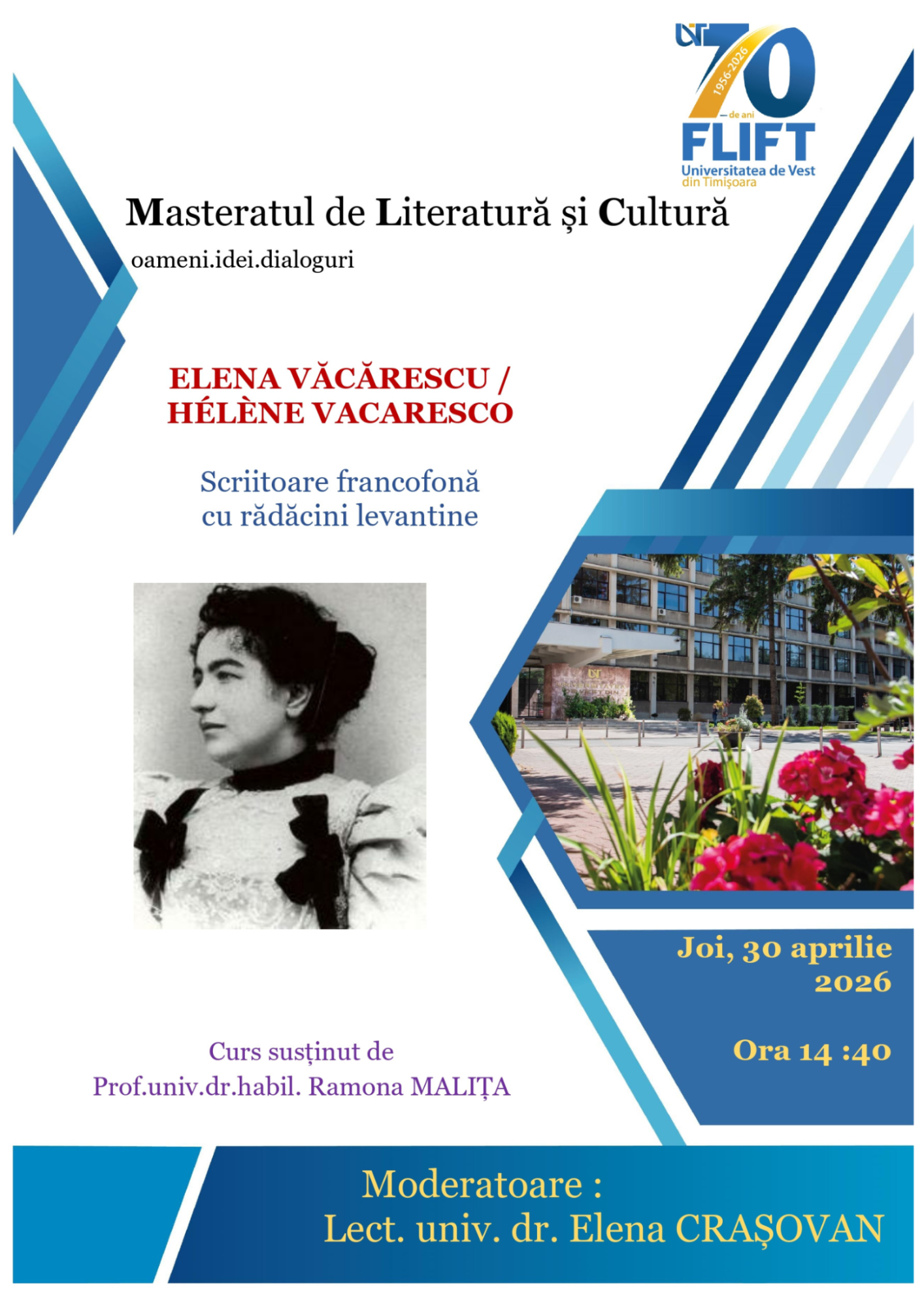 Momentul de Literatură și Cultură - 30 aprilie 2026, Ramona Malița